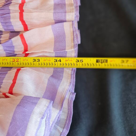 La Maison Talulah One Shoulder Mini Dress Size XL NWT Stripes Linen Blend - Picture 10 of 10